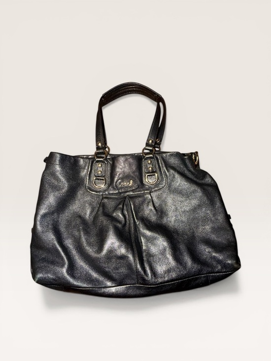 Coach Handbags - Coach Ashley Black Leather Satchel Vintage Y2K Slouchy Top Handle Bag